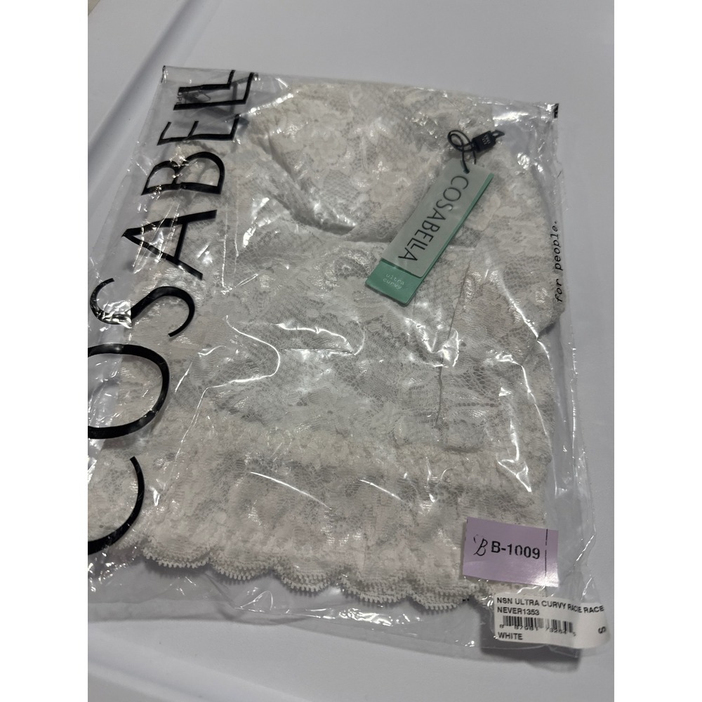 Cosabella Never Say Never Ultra Curvy Racie Racerback Bralette White Wireless - Picture 11 of 11